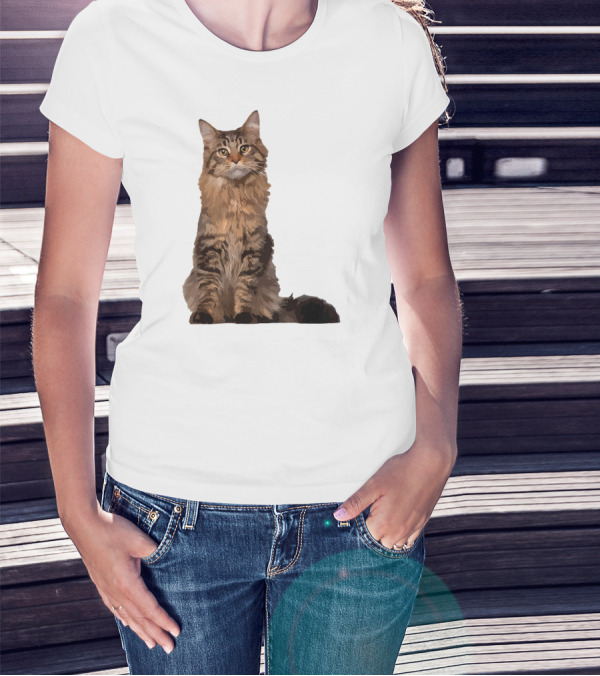 Maine Coon Cat Maine Coon Body Realistic Feline T-Shirt