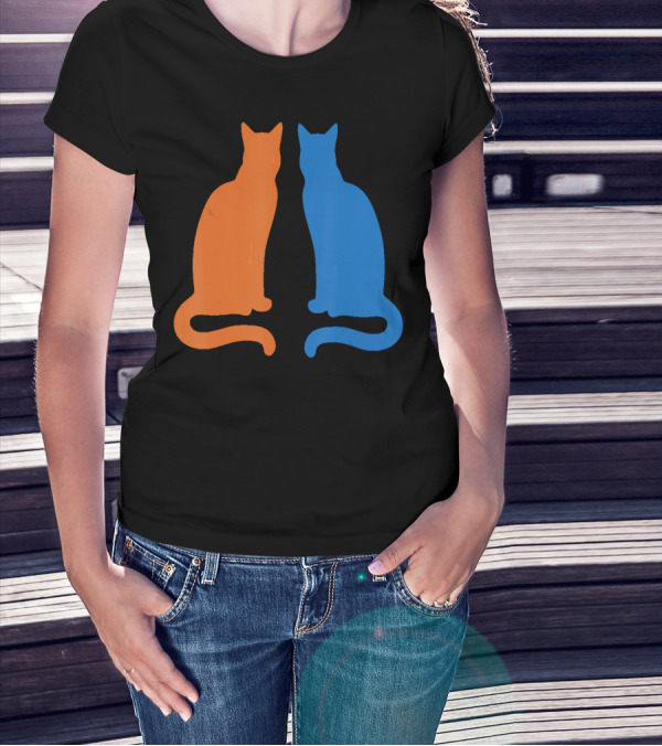 Surviving Cat Support Animals Silhouette Duo T-Shirt