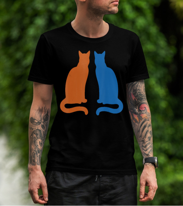 Surviving Cat Support Animals Silhouette Duo T-Shirt