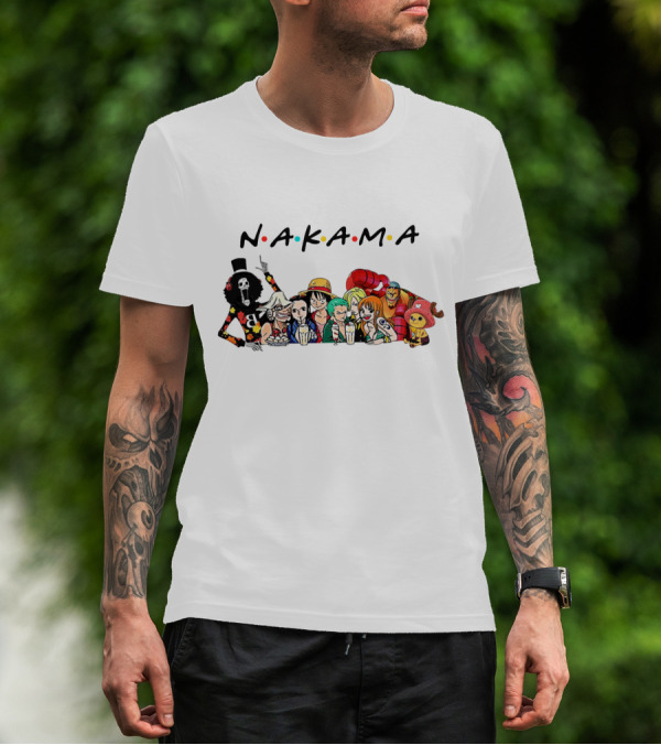 Nakama One Piece Friends Tv Show Parody Characters T-Shirt