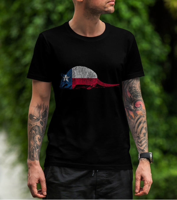 Armadillo Texas Flag Colors Texan Pride Armadillo T-Shirt