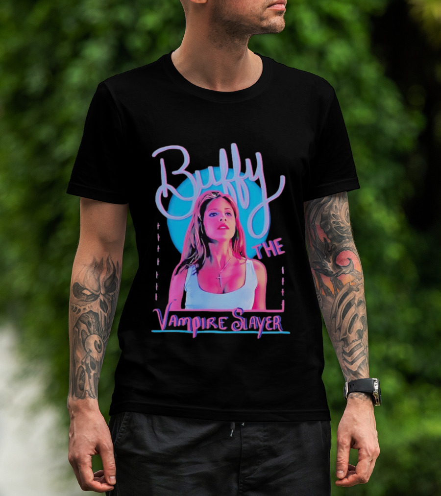 Buffy The Vampire Slayer Sarah Michelle Gellar 90s Nostalgia Fashion Icon Retro 90s T-Shirt