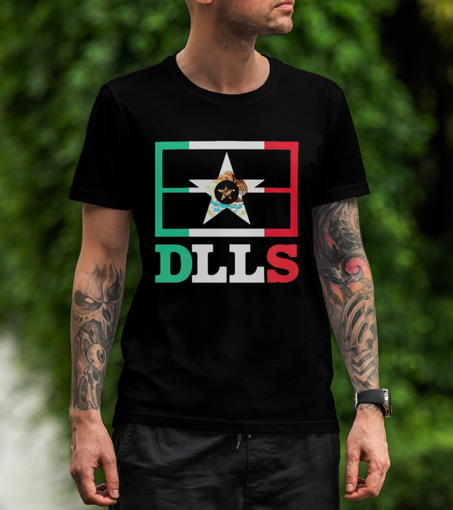Dallas Cowboys DLLS Mexico Flag Star Heritage Pride T-Shirt