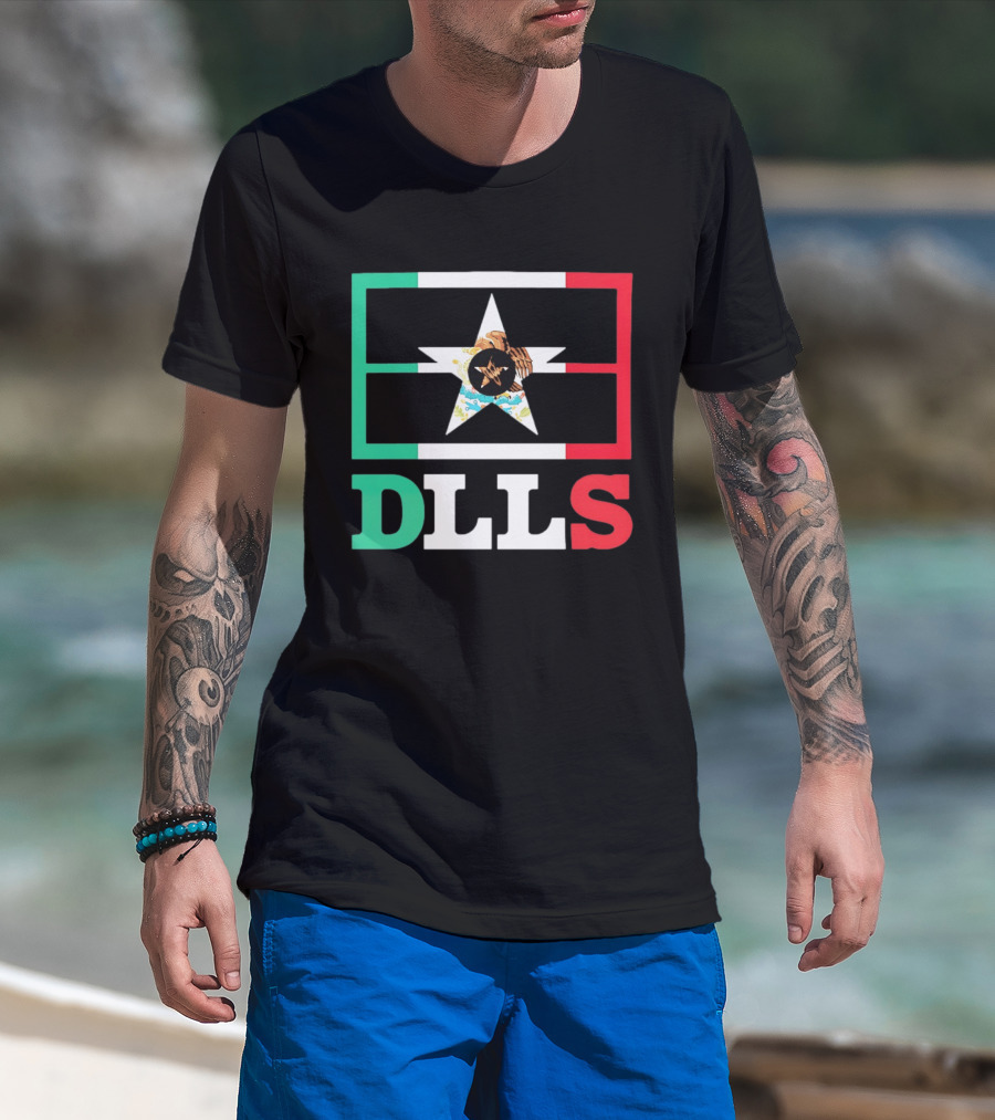 Dallas Cowboys DLLS Mexico Flag Star Heritage Pride T-Shirt
