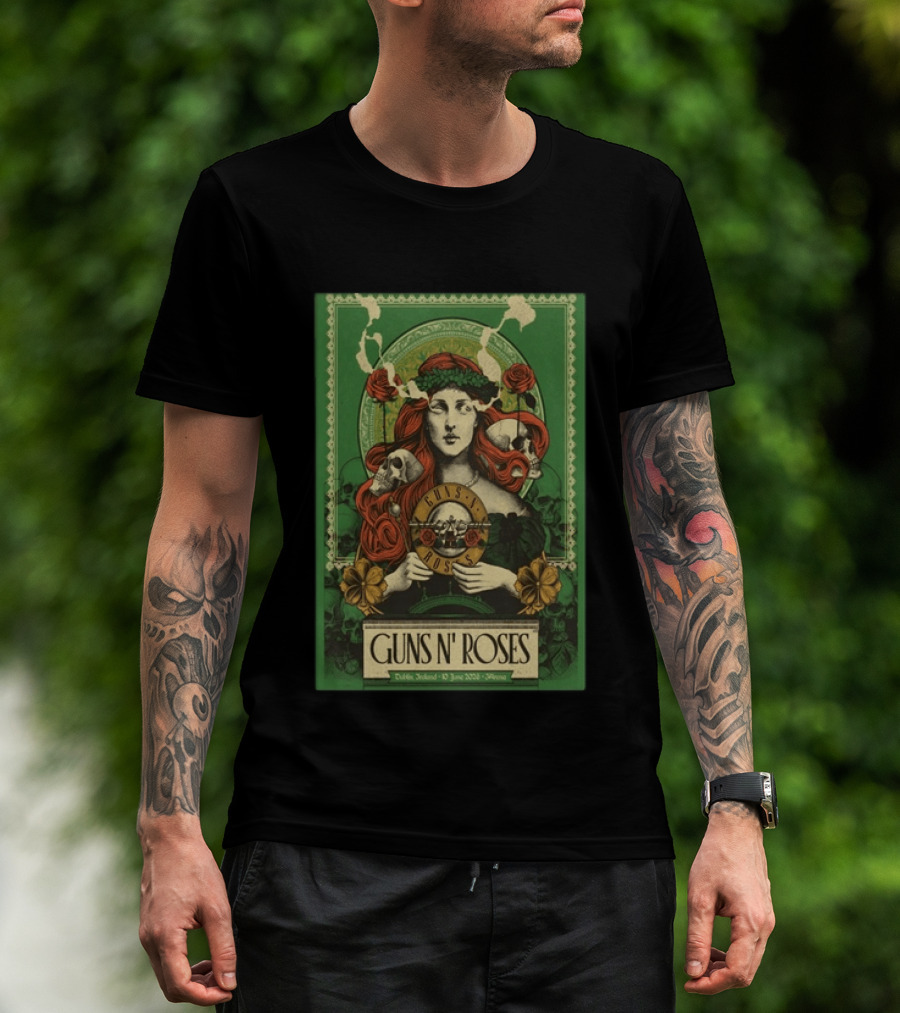 Guns N' Roses Dublin Ireland June 10 2026 Athena T-Shirt