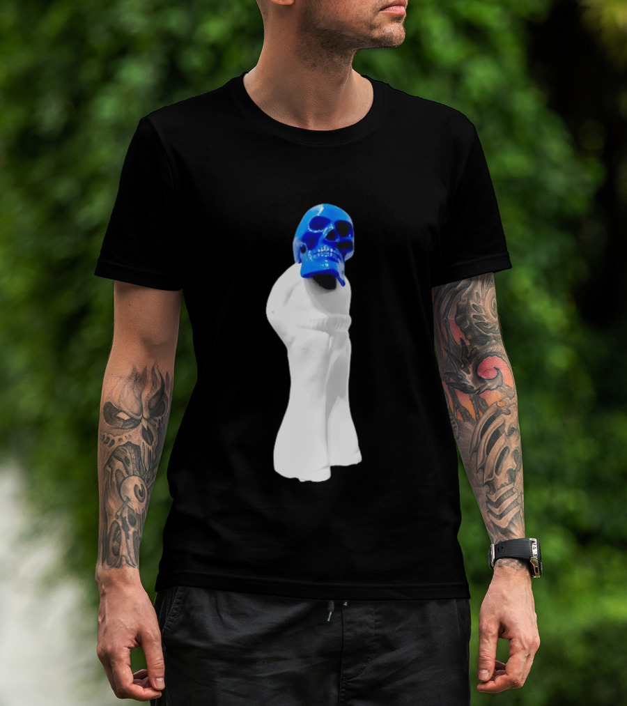 Jack White Frozen Charlotte Blue Skull Modern Gothic T-Shirt