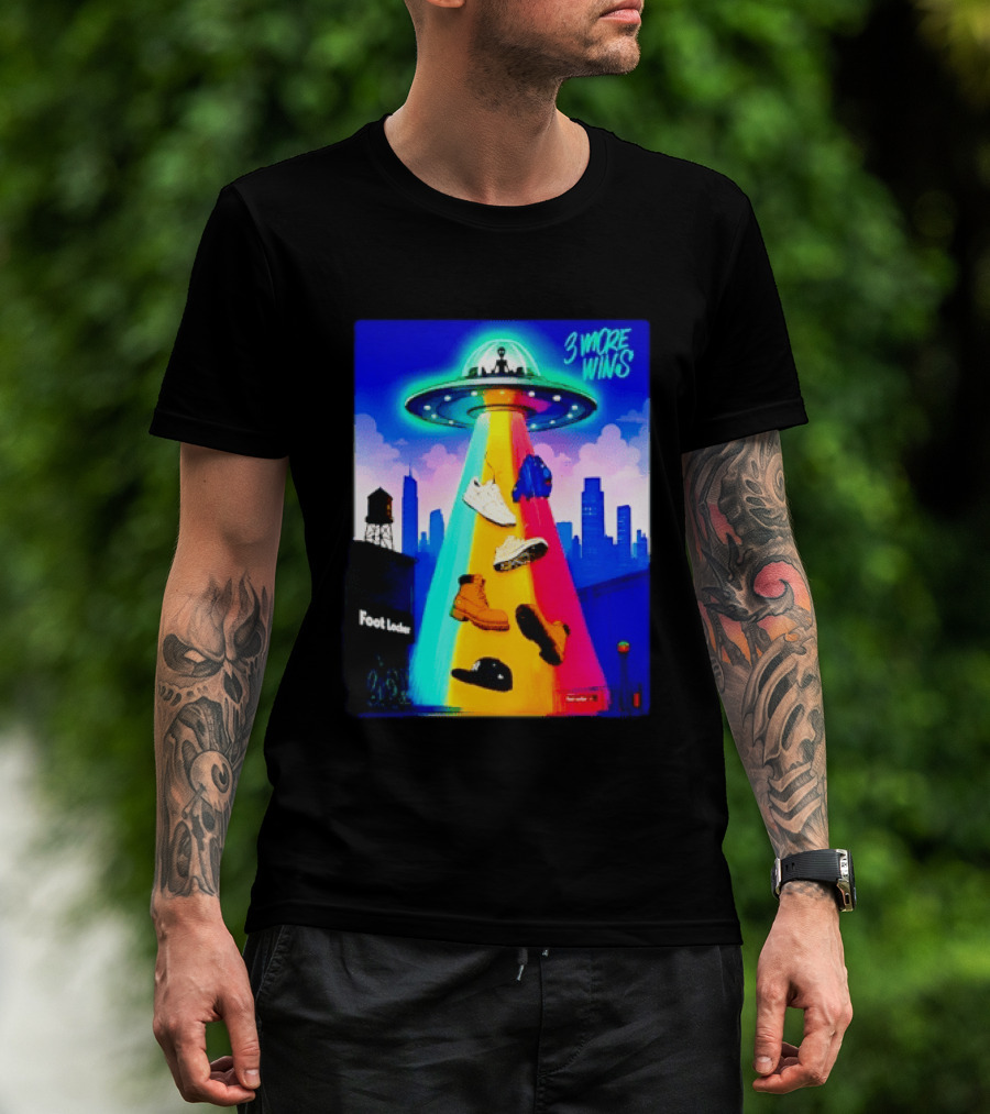 San Antonio Spurs Victor Wembanyama 3 More Wins UFO Abduction Foot Locker T-Shirt