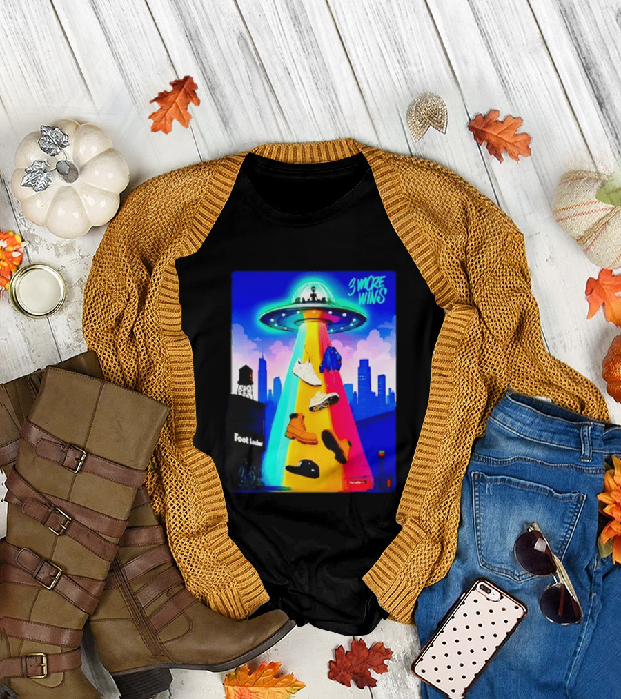 San Antonio Spurs Victor Wembanyama 3 More Wins UFO Abduction Foot Locker T-Shirt