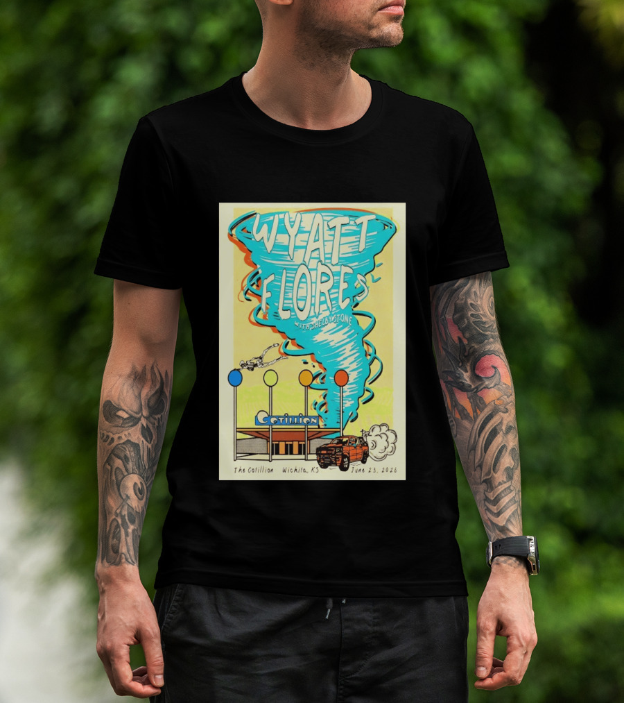 Wyatt Flores With Shelby Stone Tornado Concert June 23 2026 The Cotillion Wichita KS T-Shirt