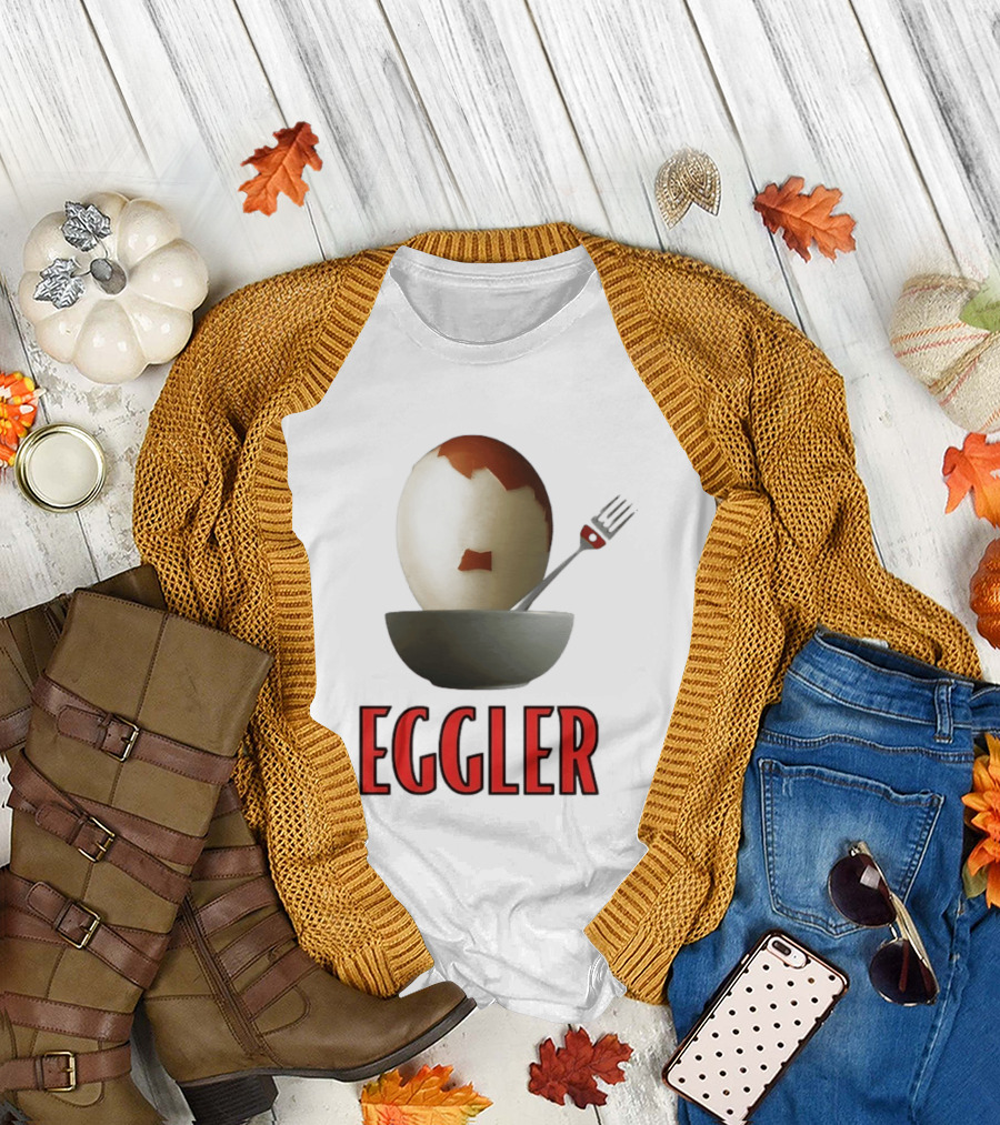 Eggler Chicken Egg Bowl Fork Comedy T-Shirt