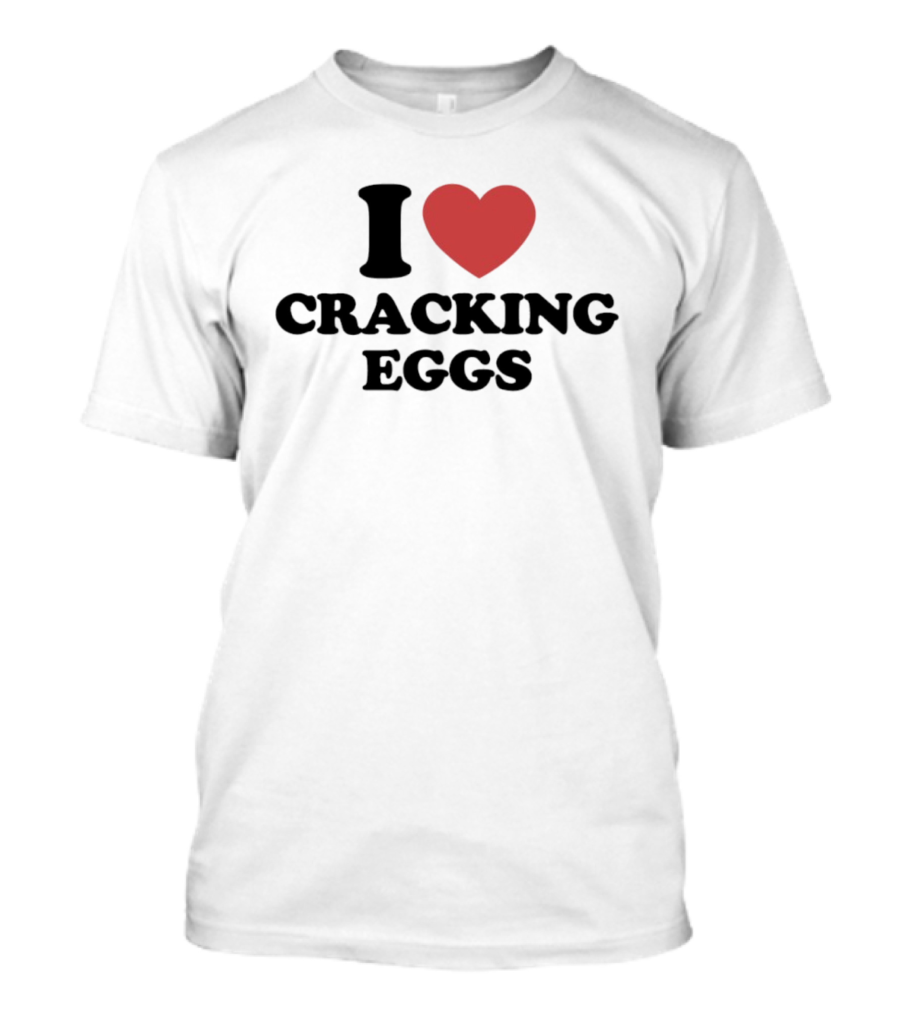 I Love Cracking Eggs Heart Symbol Fun Cooking Baking T-Shirt