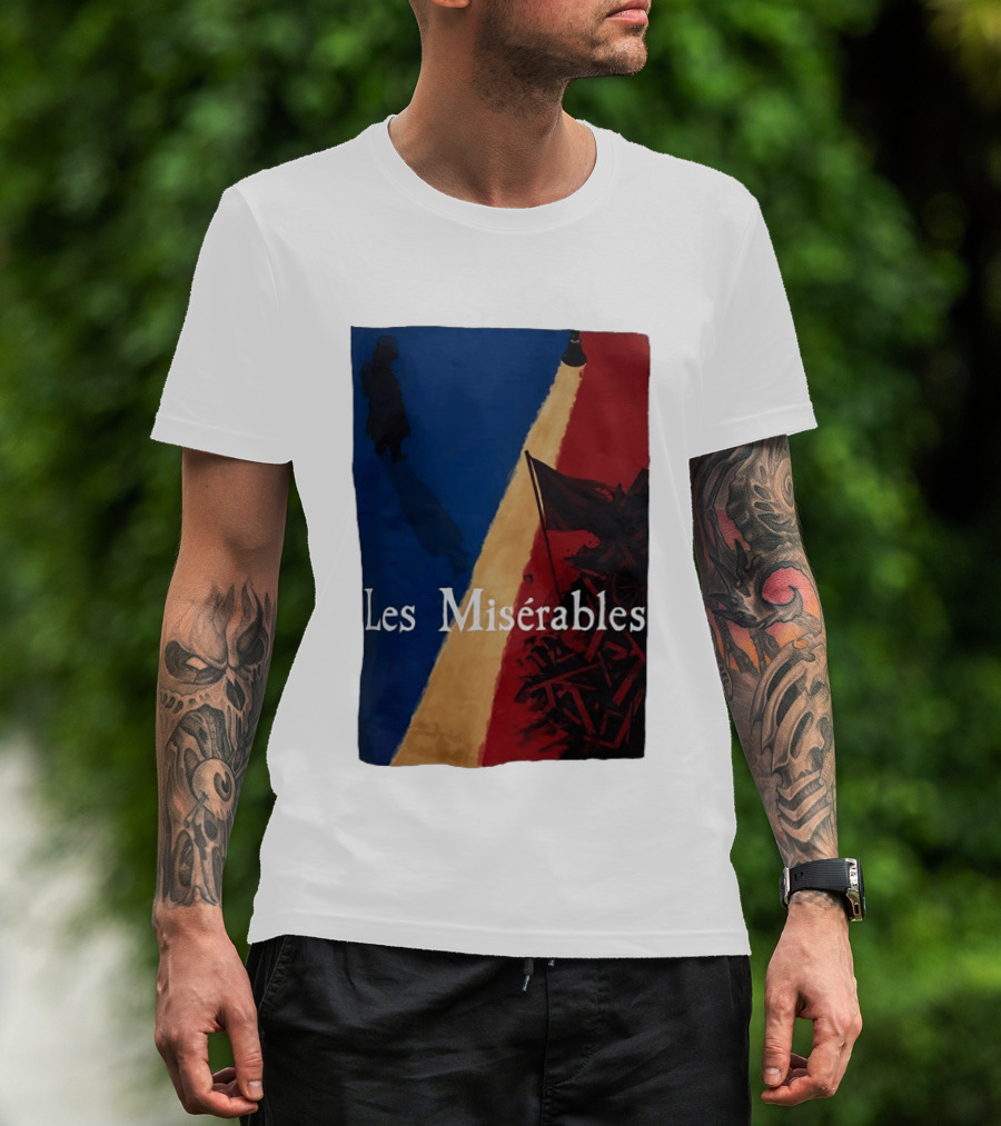 Les Misérables Barricade Tricolor Shadow And Flag Scenery T-Shirt