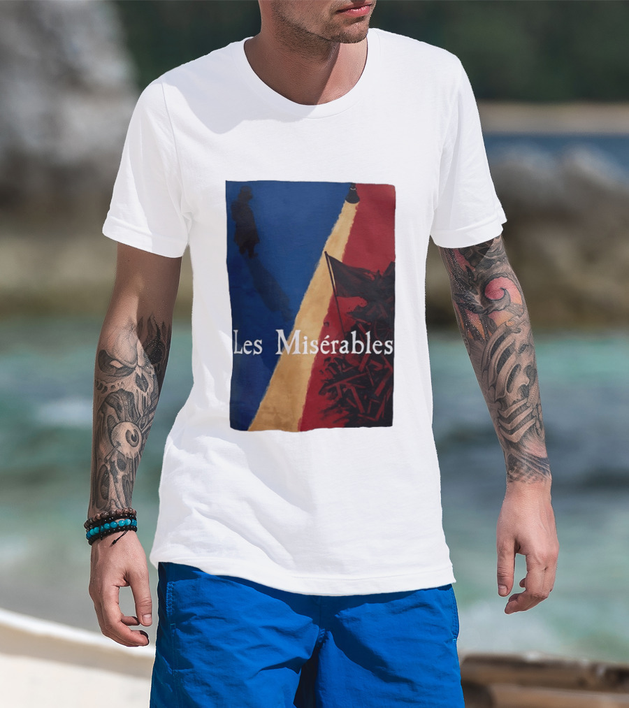 Les Misérables Barricade Tricolor Shadow And Flag Scenery T-Shirt