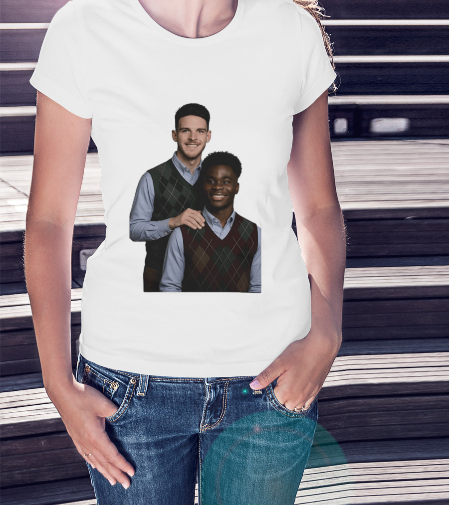 Saka Declan Rice Step Brother Arsenal FC Football Duo T-Shirt