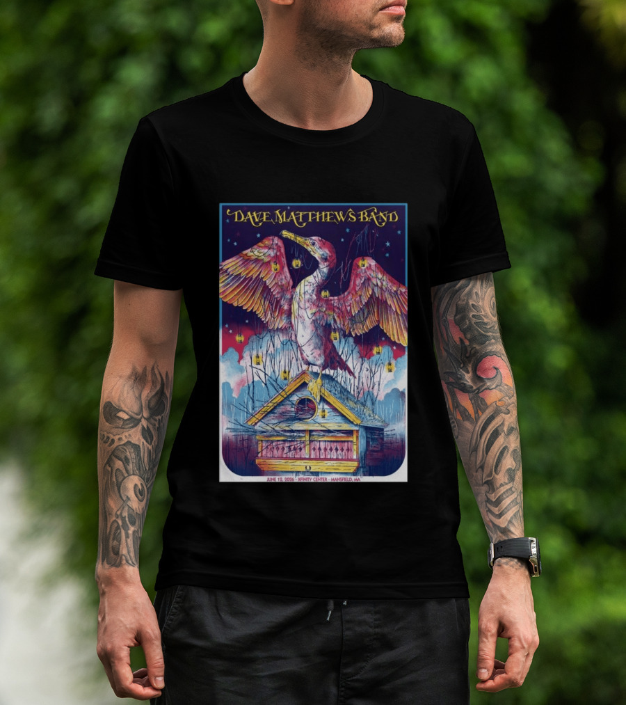 Dave Matthews Band June 19 2026 Xfinity Center Mansfield MA Bird Lanterns T-Shirt