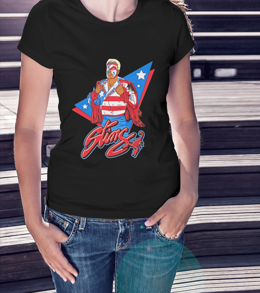 Sting USA Patriotic Jacket Red White Blue Stars Scorpion T-Shirt