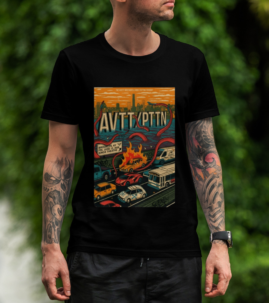 The Avett Brothers Mike Patton Brooklyn NY June 12 2026 Kings Theatre T-Shirt