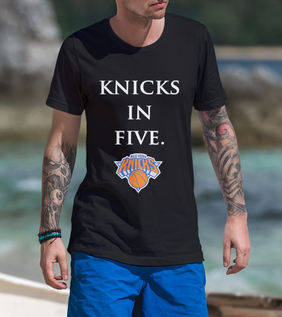 Knicks In Five New York Basketball Playoffs Victory Prediction T-Shirt