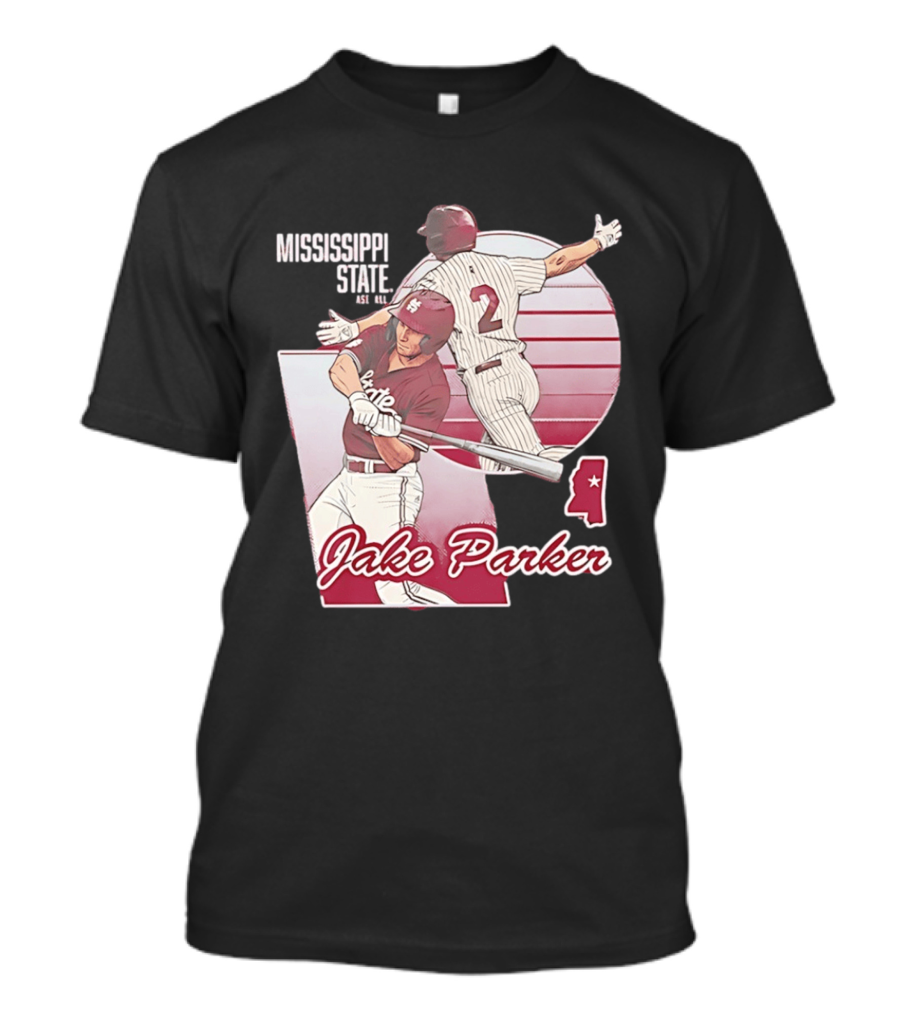 Mississippi State Jake Parker Baseball T-Shirt