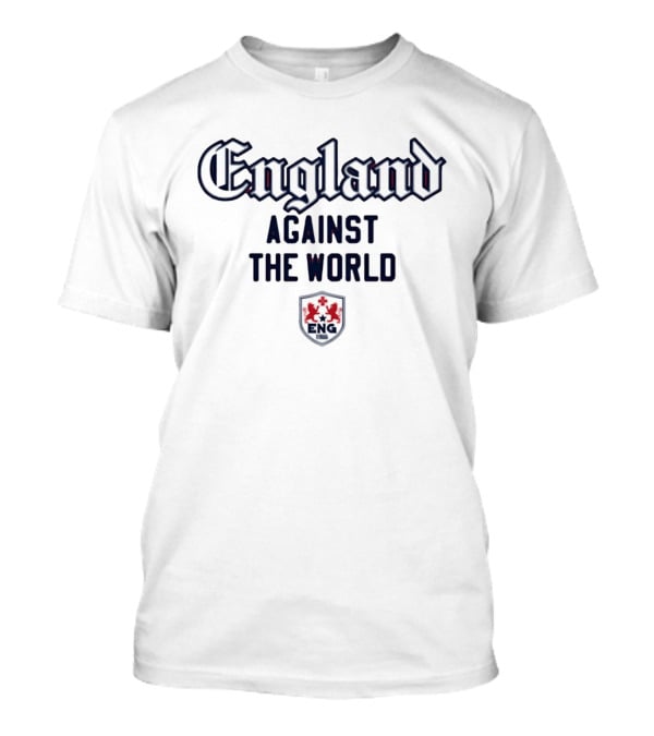 England Against The World Shield With Red Rose T-Shirt