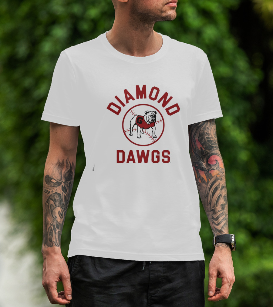 Georgia Baseball Diamond Dawgs Bulldog T-Shirt