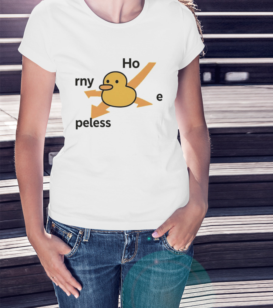 Ho Rny Peless Duck Corner Direction Arrows T-Shirt