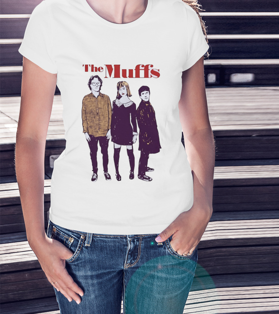 The Muffs Indie Rock Trio Illustrated Concert T-Shirt