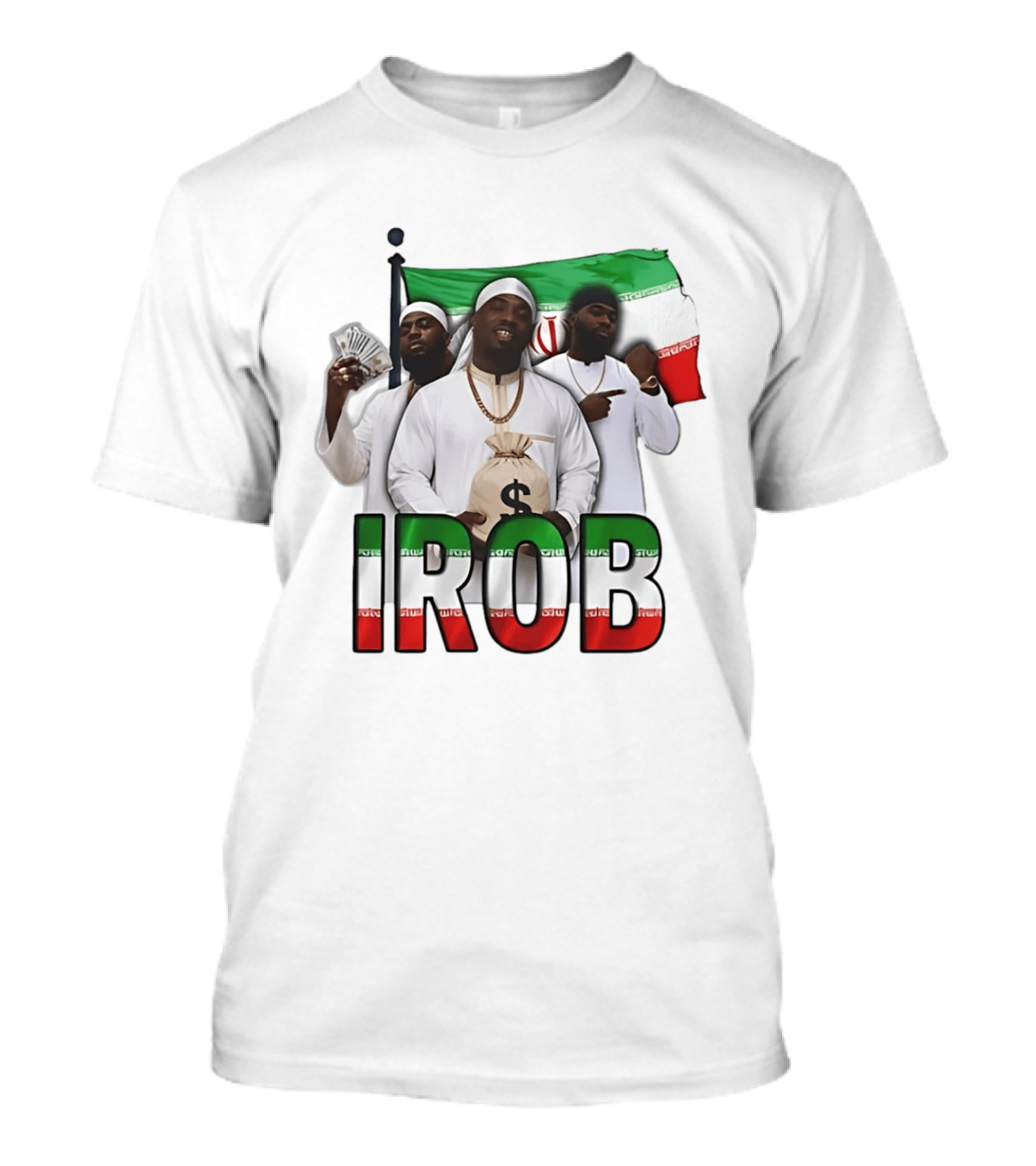Irob Iran Flag Money Bag Trio T-Shirt
