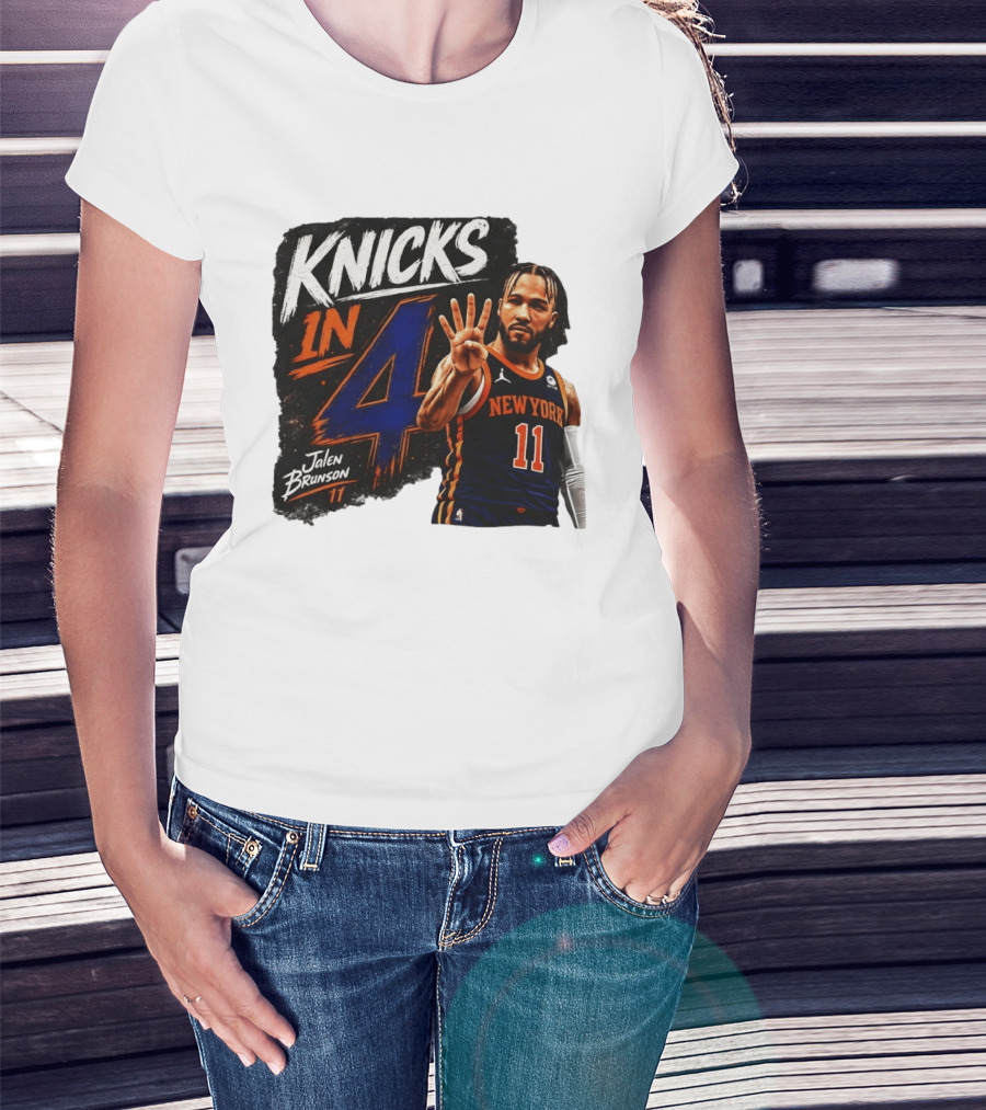 Knicks In 4 Jalen Brunson 11 New York T-Shirt