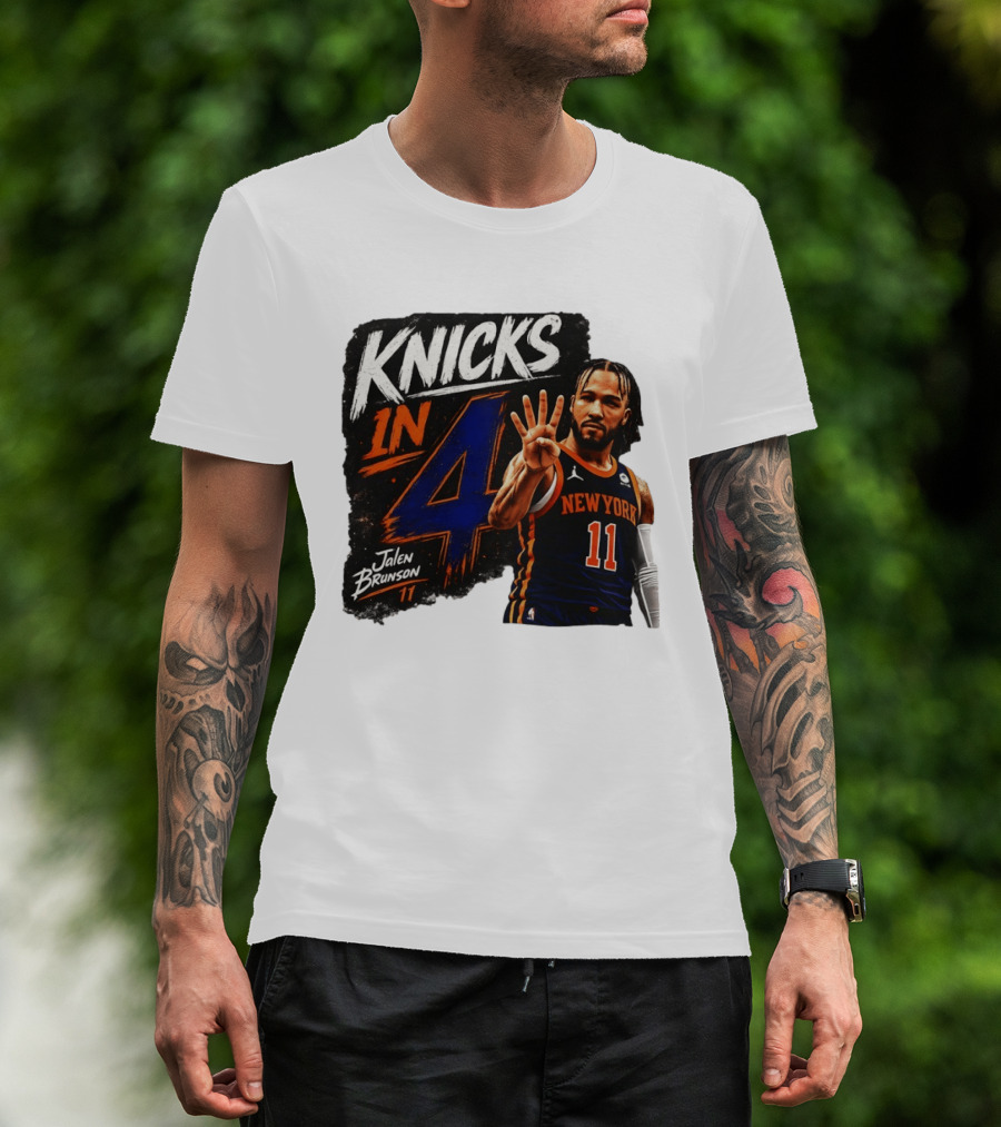 Knicks In 4 Jalen Brunson 11 New York T-Shirt