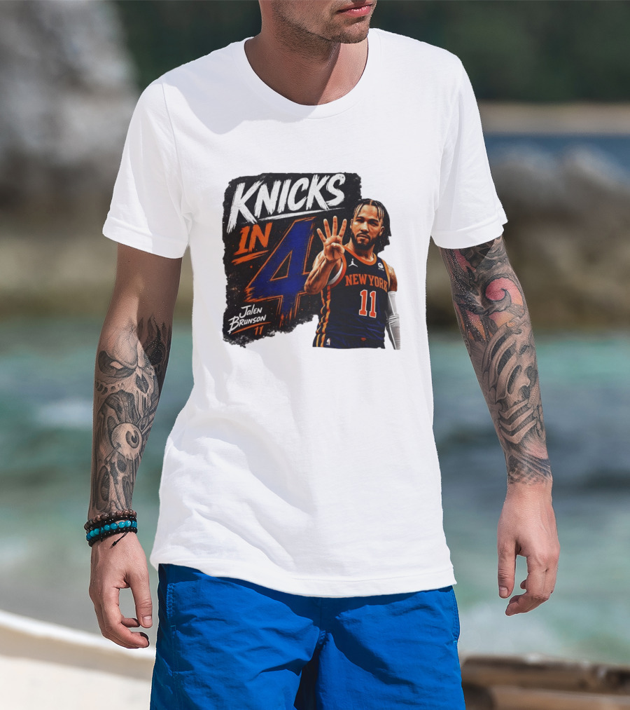 Knicks In 4 Jalen Brunson 11 New York T-Shirt