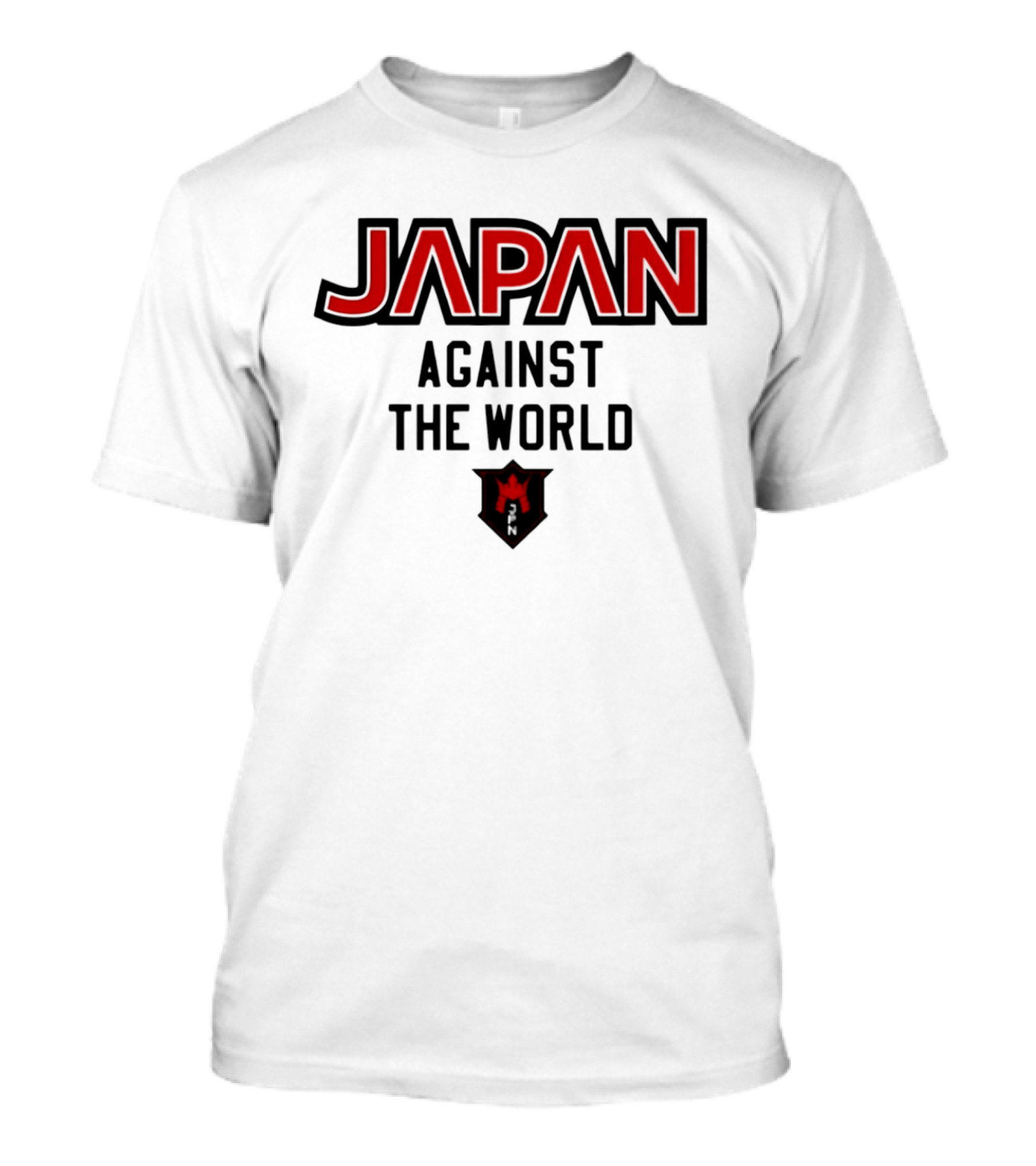 Japan Against The World Emblem With Red Crown Shield T-Shirt