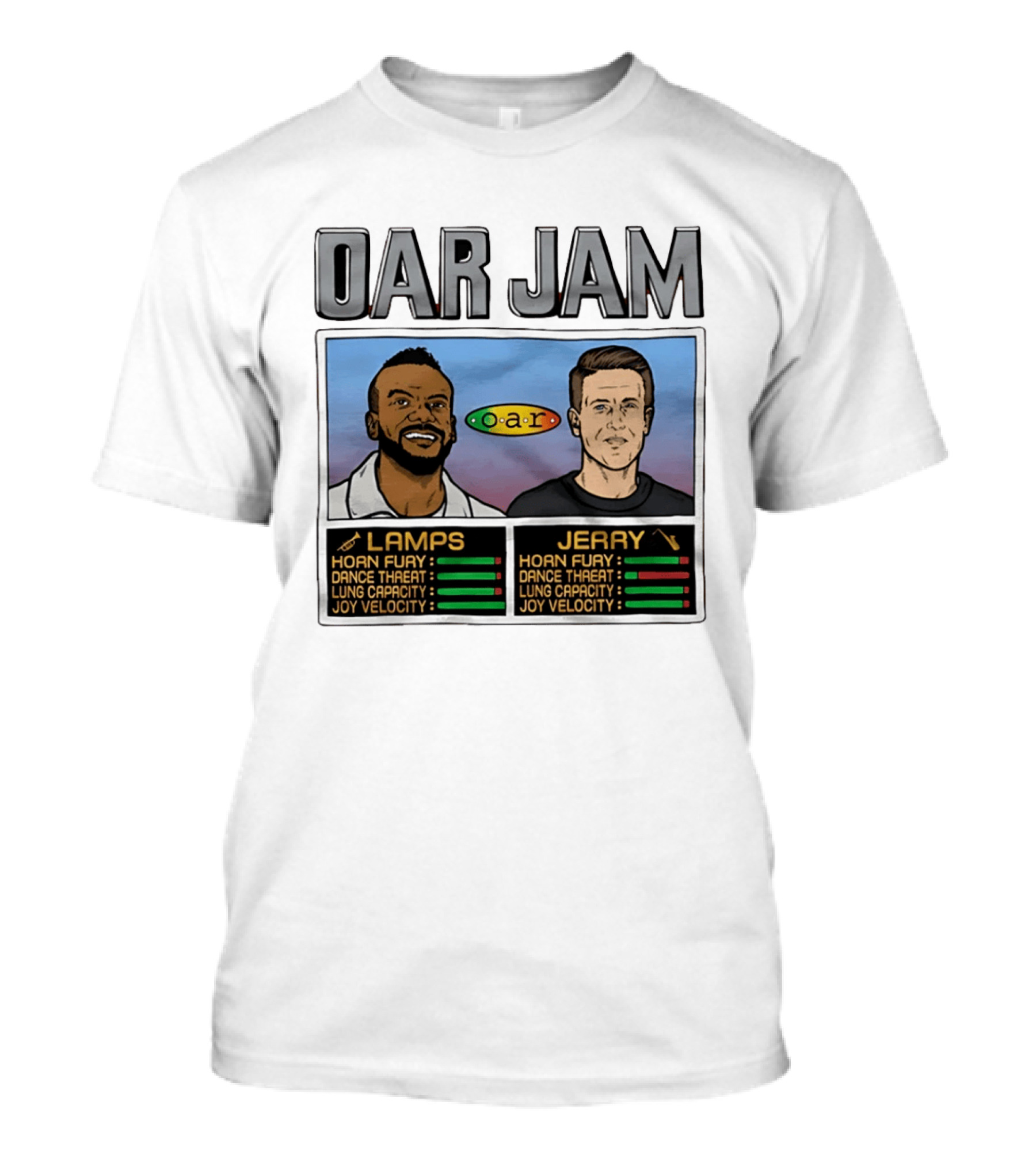 OAR Jam Lamps Jerry Horn Fury Dance Threat Lung Capacity Joy Velocity T-Shirt