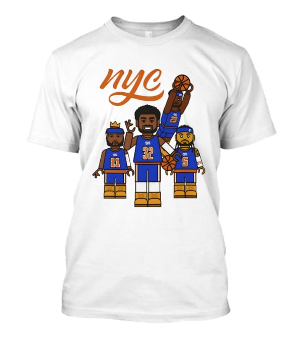 LEGO NYC Basketball Karl Anthony Towns Jalen Brunson Mitchell Robinson New York Knicks NBA 2026 T-Shirt