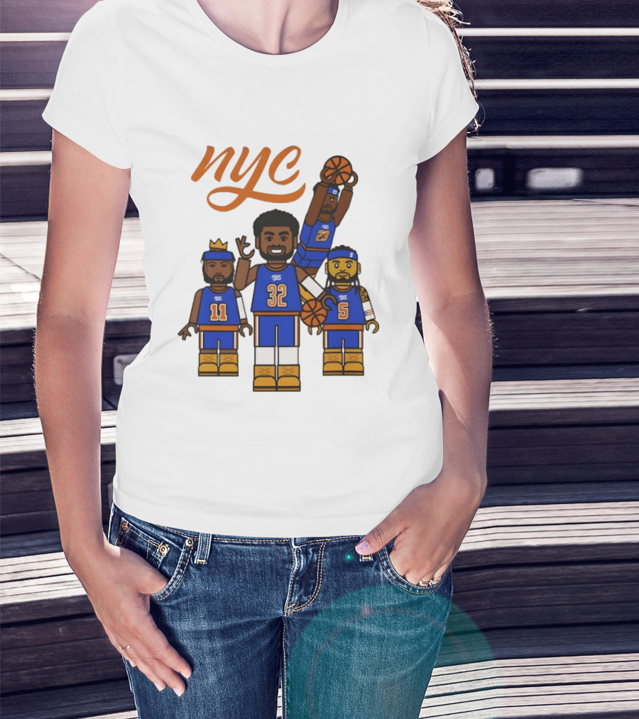 LEGO NYC Basketball Karl Anthony Towns Jalen Brunson Mitchell Robinson New York Knicks NBA 2026 T-Shirt