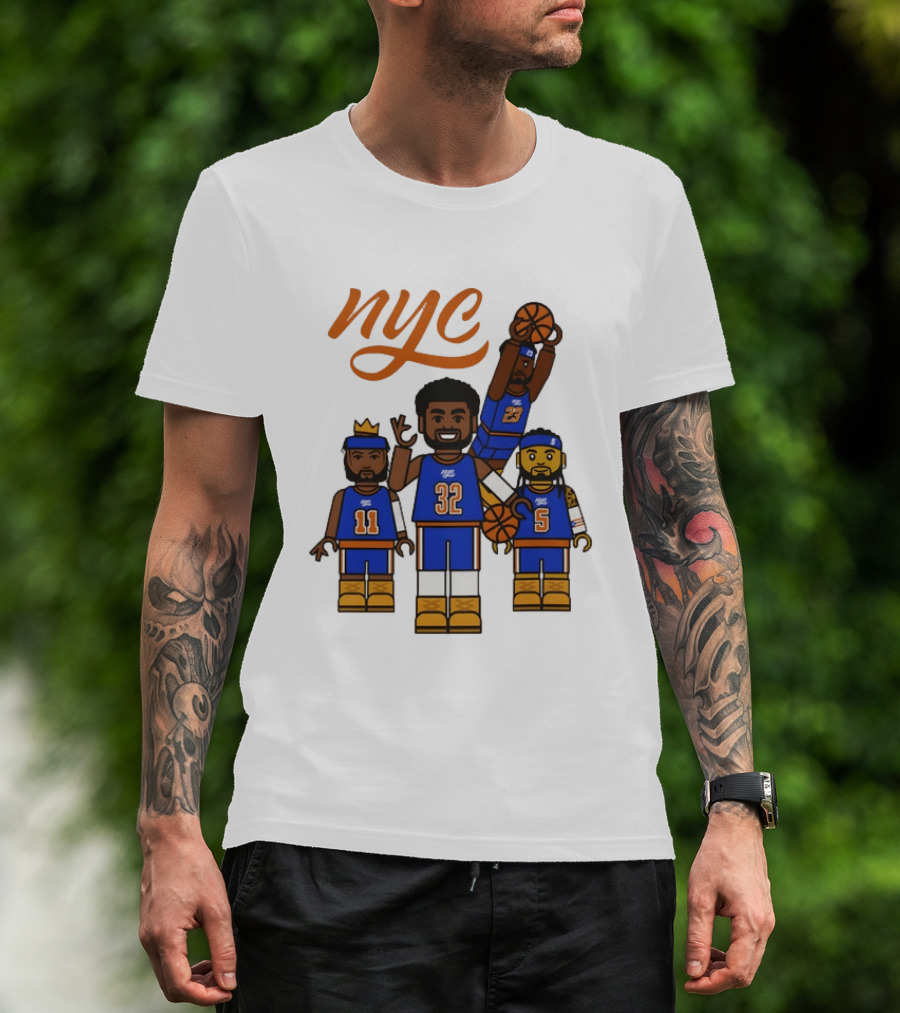 LEGO NYC Basketball Karl Anthony Towns Jalen Brunson Mitchell Robinson New York Knicks NBA 2026 T-Shirt