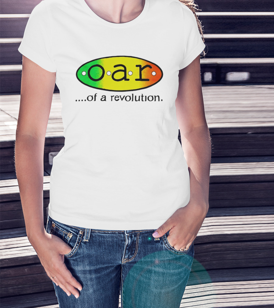 OAR Of A Revolution Gradient Oval Colorful T-Shirt