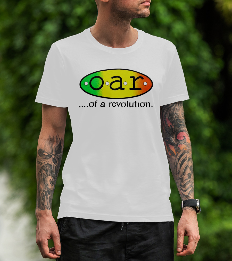 OAR Of A Revolution Gradient Oval Colorful T-Shirt