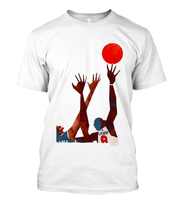 OG Anunoby Basketball Reaching Action Harper White T-Shirt