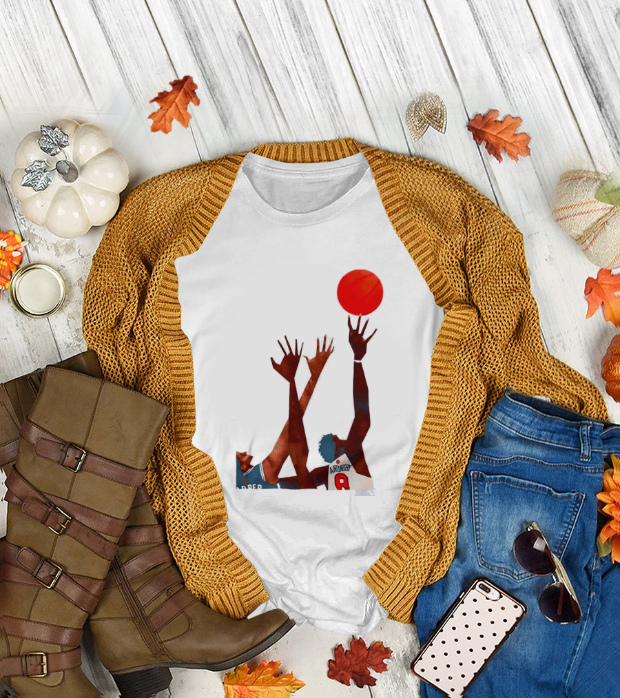 OG Anunoby Basketball Reaching Action Harper White T-Shirt