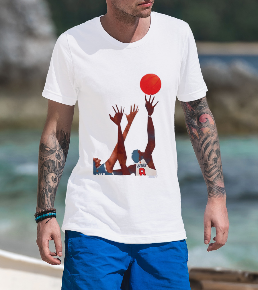 OG Anunoby Basketball Reaching Action Harper White T-Shirt