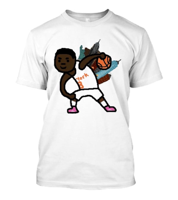 OG Anunoby New York Knicks Basketball Player Skyline T-Shirt