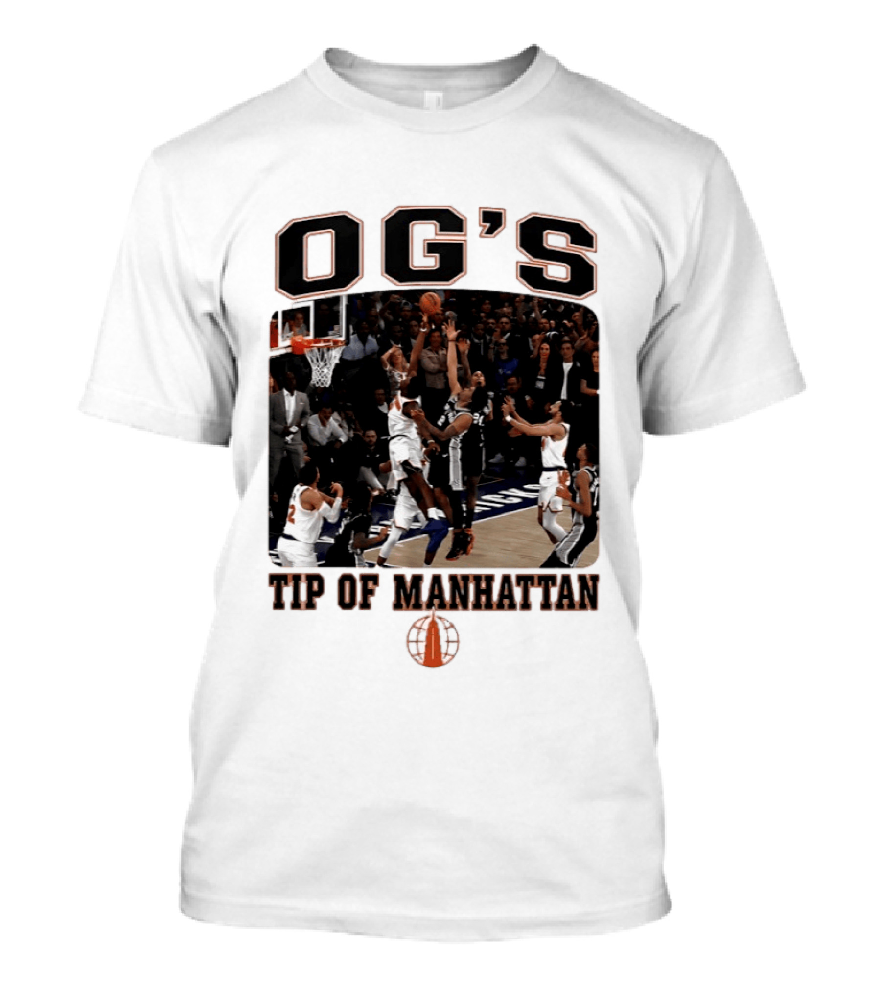 OG'S Tip Of Manhattan Basketball Action Scene T-Shirt