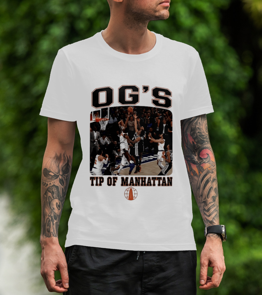 OG'S Tip Of Manhattan Basketball Action Scene T-Shirt