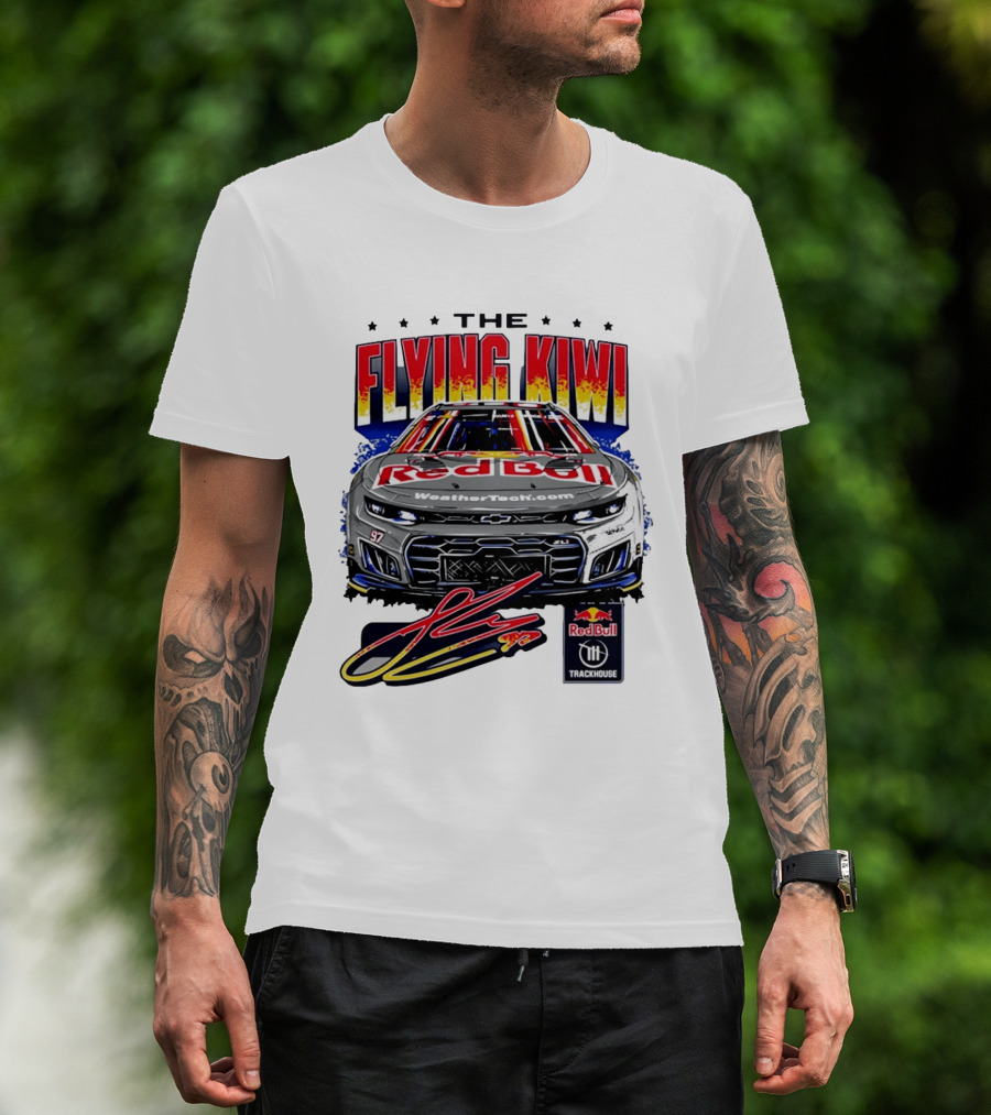 The Flying Kiwi Red Bull WeatherTech No 97 Trackhouse Racing T-Shirt