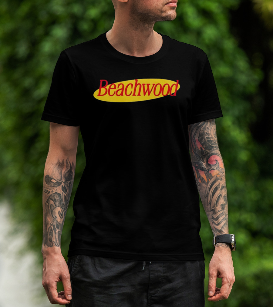 Beachwood Seinfeld Yellow Oval Red T-Shirt
