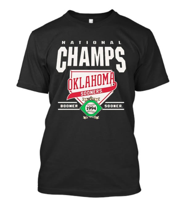 Oklahoma Sooners 1994 NCAA Baseball National Champs Boomer Sooner T-Shirt