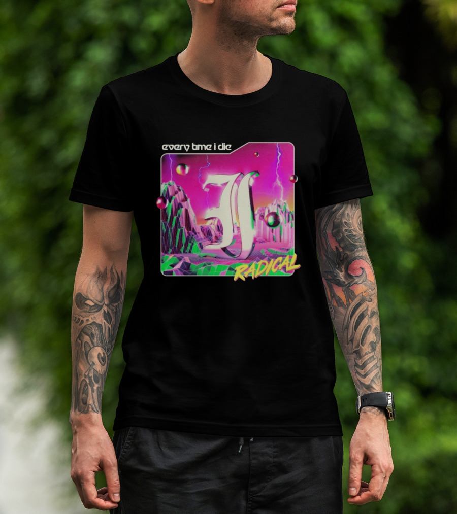 Epitaph Records Every Time I Die Radical Neon 3D Mountains T-Shirt