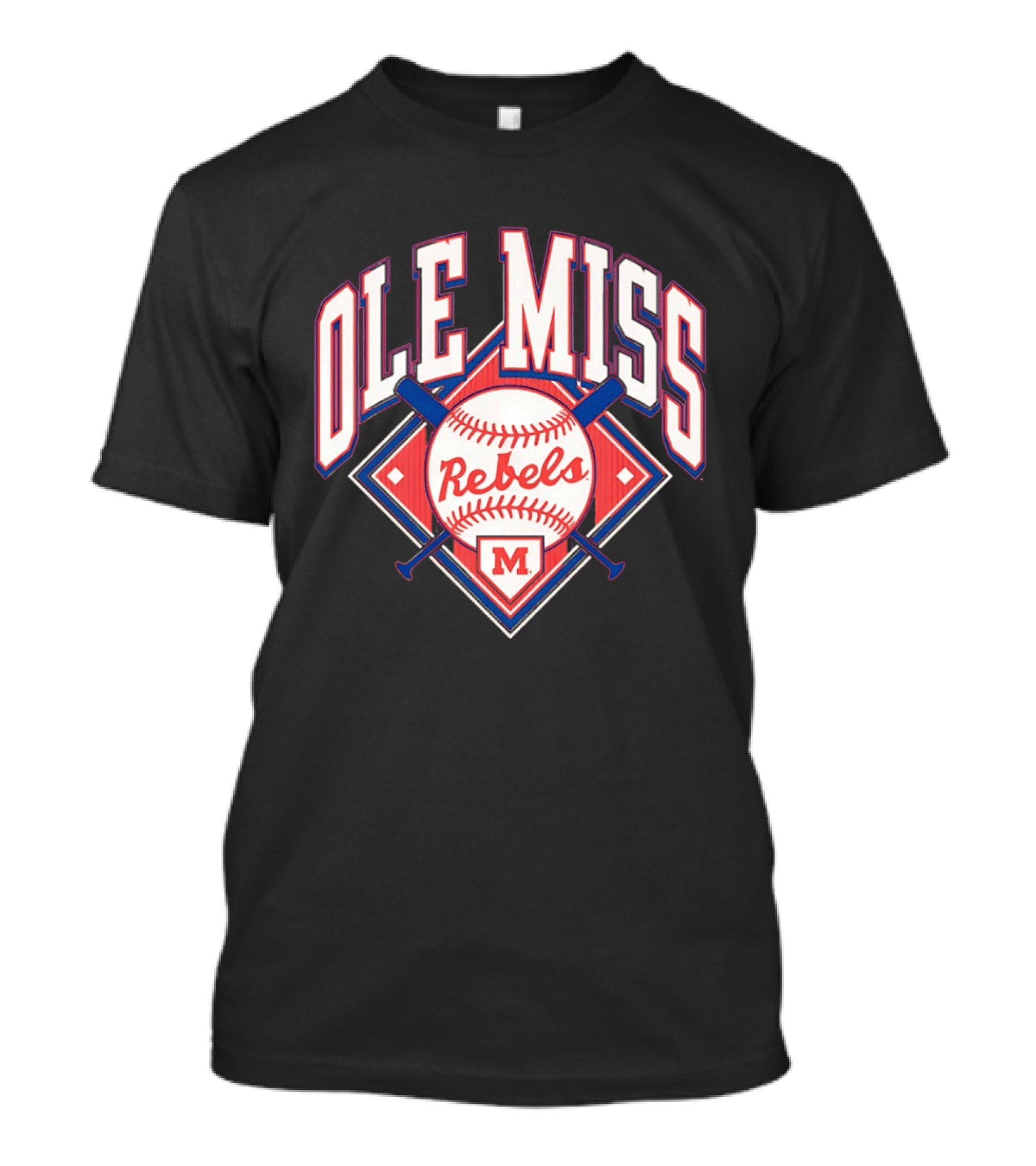 Ole Miss Rebels Baseball 2026 Team Merchandise Featuring Classic Logo And Red Baseball T-Shirt