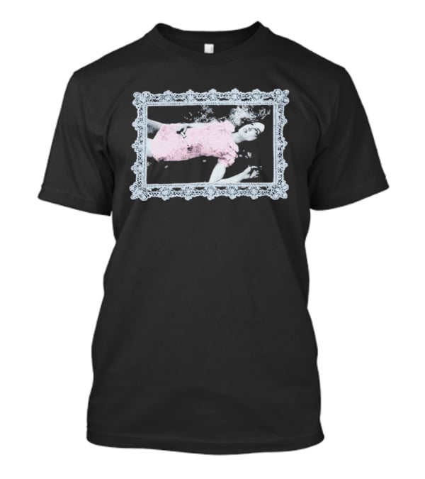 Olivia Rodrigo Lace Frame Distressed Pink Butterfly Aesthetic T-Shirt